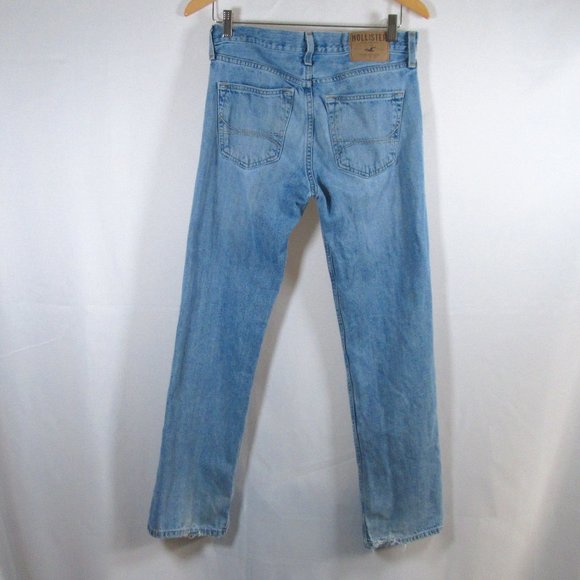 Hollister Mens Faded Blue Relaxed Straight Jeans Size 28 x 30 Pre-owned … - Picture 2 of 11